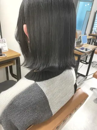 セミロング カラー ヘアアレンジ 🌷FUKA🌷 まろやかハイトーンのヘアスタイル