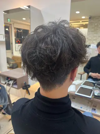 パーマ メンズ 福本 光のヘアスタイル