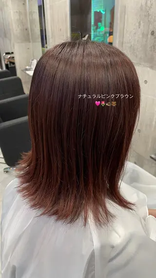 ミディアム カラー 🥣ケアブリーチカ ラーTakato🥛のヘアスタイル