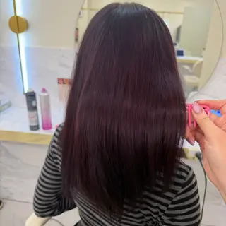 カラー aku💞韓国風🩷 ピンクカラー🎀🩷のヘアスタイル