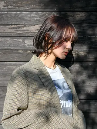 ミディアム 高橋 明由武のヘアスタイル