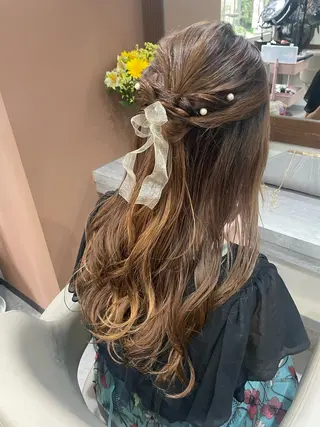 ロング 韓国風パーマ/ヘア セット/店長みづきのヘアスタイル