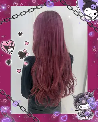 ロング 似合わせカット/ デザインカラー🦄のヘアスタイル