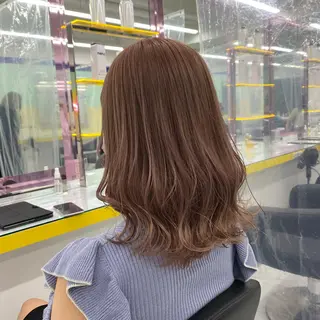 セミロング カラー ヘアアレンジ mai🍑暖色カラー /レイヤー💖のヘアスタイル
