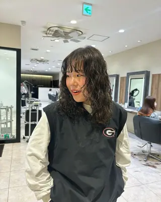 ロング ☀️個性派/横浜パ ーマ/暖色/ミミのヘアスタイル