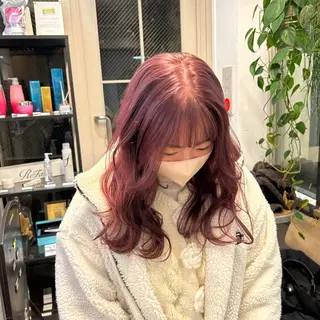 ミディアム カラー じゅわっと暖色カラー 🍊Moemiのヘアスタイル