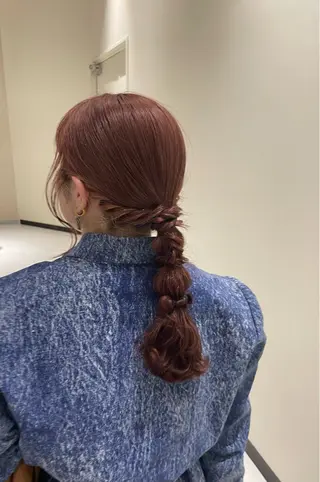 ロング ヘアアレンジ 梅田/透明感カラー/ 顔周り/Noe🩰のヘアスタイル