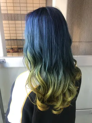 ロング カラー 岩谷/ブリーチ 🪽透明感カラーのヘアスタイル