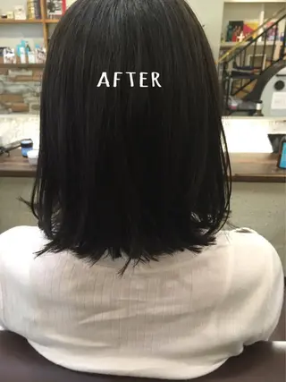 ミディアム カラー Lagom なかだのヘアスタイル