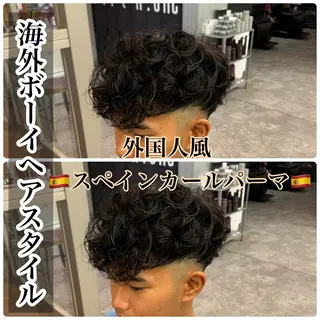 ショート カラー パーマ メンズ 🔥漢髪特化メンズ マネージャーYUKIのヘアスタイル