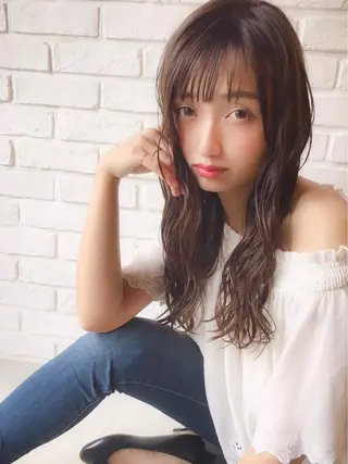 ロング カラー ヘアアレンジ Watai 艶髪 當間 大知のヘアスタイル