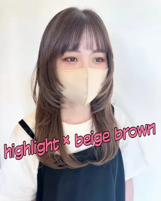 ロング カラー ペッツ本店 スタイリスト増田ゆきのヘアスタイル