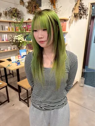 ロング maho/ブリーチ ミルクティー四条大宮のヘアスタイル