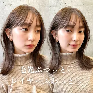 ミディアム カラー 内野 龍海 / レイヤーカットのヘアスタイル