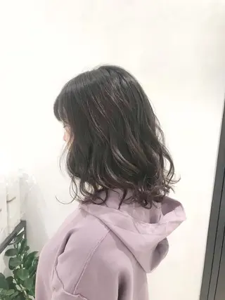 ミディアム カラー 予約 停止のヘアスタイル