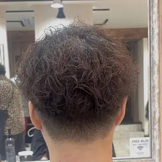 ミディアム パーマ メンズ 💥桜木町メンズ専門 💥ルキのヘアスタイル
