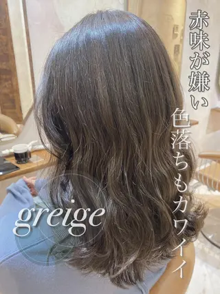 ミディアム 韓国風ヘア✻透明感 カラー✻yukaのヘアスタイル