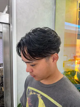 ショート カラー パーマ メンズ 齊藤 大地のヘアスタイル