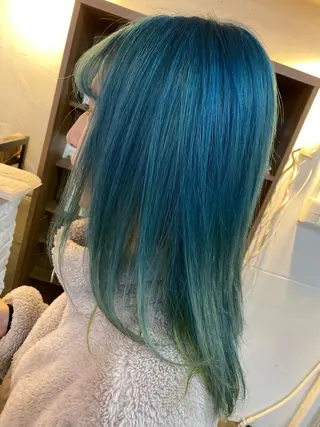 セミロング カラー ヘアアレンジ 【艶髪×韓国風】 毛流れ職人 RYOのヘアスタイル