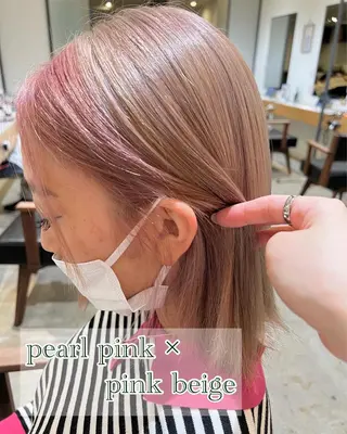 ミディアム カラー Kana 🍋 ハイトーン【高円寺】のヘアスタイル