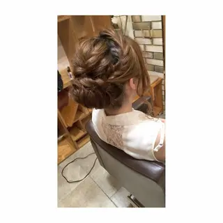 セミロング ロング ヘアアレンジ G LUX 清水のマツエク・マツパデザイン
