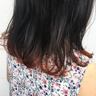 セミロング カラー RINA🧤 デザインとボブのヘアスタイル