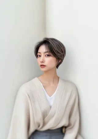 ショート カラー 縮毛矯正 特化生田のヘアスタイル