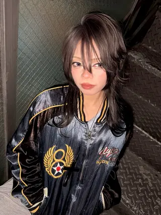 セミロング カラー パーマ ヘアアレンジ 【.ico】心斎橋/ ウルフ/飛田ゆうきのヘアスタイル