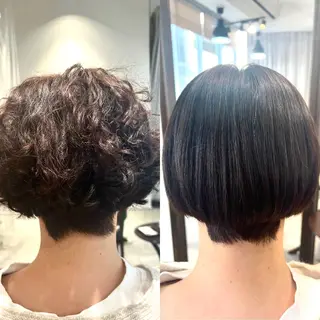 ミディアム パーマ ヘアアレンジ 🌈インナーカラー ‘ショウマ’🌈のヘアスタイル