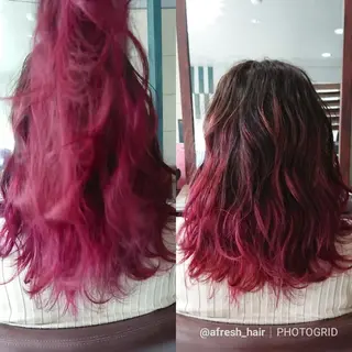 セミロング カラー 先田 祐介のヘアスタイル