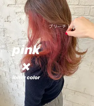 ロング カラー オリーブ/アッシュ やわらか透明感カラーのヘアスタイル