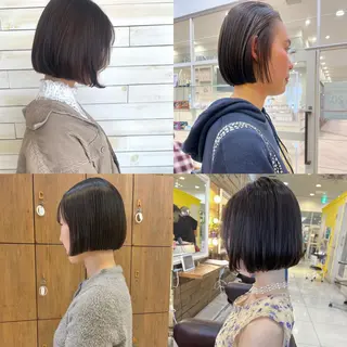 ショート 黒田瀬奈/ボブ まろやかベージュのヘアスタイル