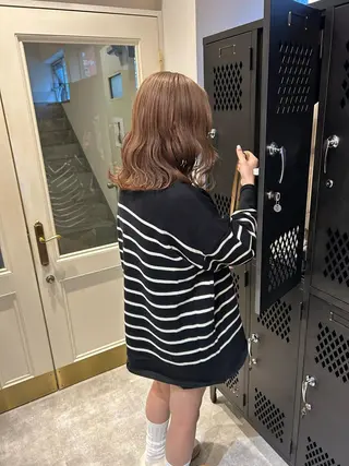 ミディアム カラー 薄暮 マツイ　レンのヘアスタイル