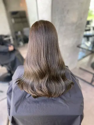 セミロング カラー 髪質改善/堀江 ケアカラーtoshiのヘアスタイル