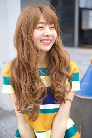 ロング パーマ 元重 宣博のヘアスタイル