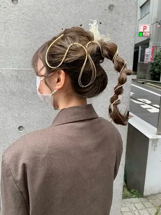 セミロング カラー ヘアアレンジ 🌟アレンジが似合う カラー🌟Rumiのヘアスタイル