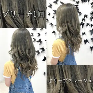 ロング カラー 雅/ダブルカラー/ 白髪ぼかしハイライトのヘアスタイル