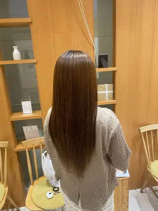 ロング パーマ 💎ツヤ髪ストレート カラー💎かのんのヘアスタイル