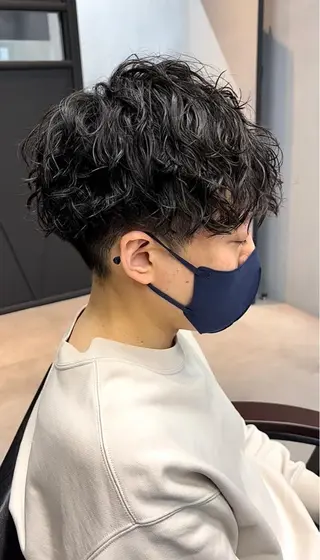 ショート パーマ メンズ 🦩パーマン🦩佐藤 航太のヘアスタイル