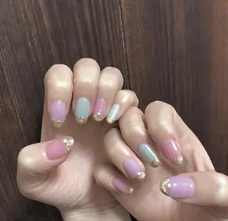 ネイル パラあり！フィルイン 美フォルムのネイルデザイン