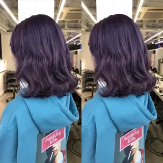 ミディアム カラー 🌈プルエクステ& ハイトーン🌈関飛鳥のヘアスタイル