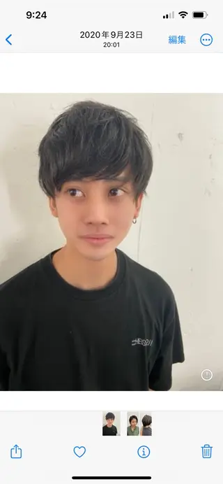 ショート カラー メンズ 久木原 ゆりのヘアスタイル