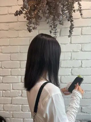 ミディアム 髪質改善トリートメン ト/縮毛矯正/ゆうなのヘアスタイル