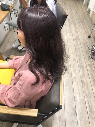 ミディアム カラー パーマ ヘアアレンジ 顔周りカット・相談 レイヤーも◎しずくのヘアスタイル
