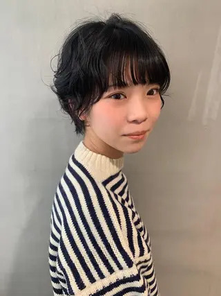 ショート カラー パーマ ヘアアレンジ メンズ キッズ ネイル マツエク・マツパ ウルフレイヤーカット /チヒロのヘアスタイル