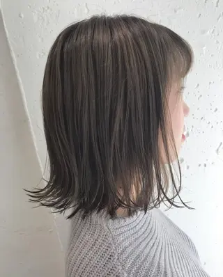 ミディアム カラー パーマ ヘアアレンジ 韓国ヘア/レイヤー /透明感カラー❤️のヘアスタイル
