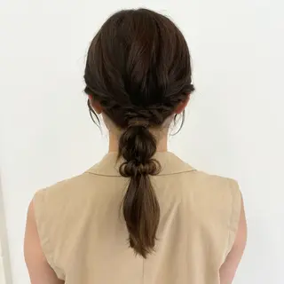セミロング ヘアアレンジ Ayano‪‪🎀似 合わせ×透明感🎀のヘアスタイル