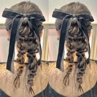 ロング ヘアメ🎀推しカラー 🥣横浜/しほ🧸のヘアスタイル
