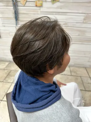 ショート カラー メンズ 小顔カット/ 韓国レイヤー/真結のヘアスタイル