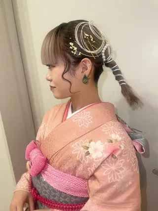 ミディアム ヘアアレンジ コトミ【メンズ】 【曲がる縮毛矯正】のヘアスタイル